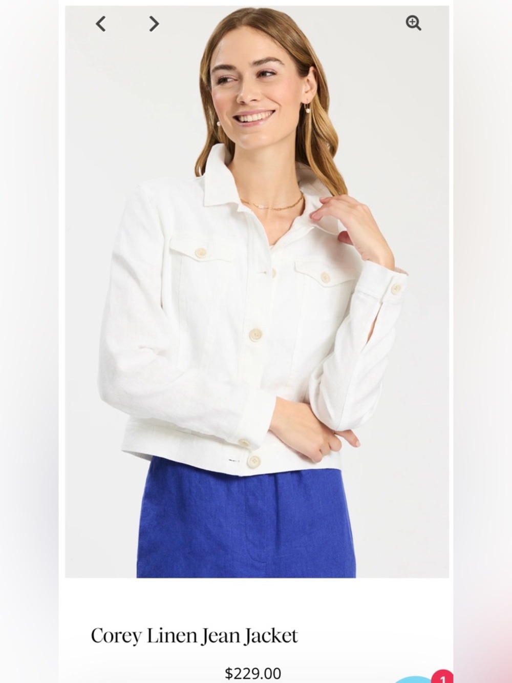 NWT Tyler Boe Corey Linen Jacket size L